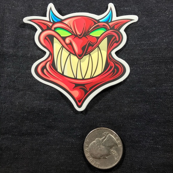 Devilish Grin Single Decor Accent Waterproof Sticker - Picture 3 of 5